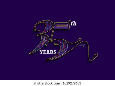 35th Years Anniversary Celebration Vector Design.