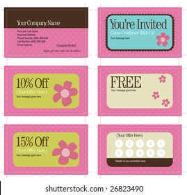 3.5x2 business card and promo cards (includes crop marks, key line and bleed)