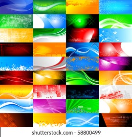 36 abstract banners collection