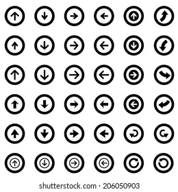 36 arrow sign icons , vector for used.