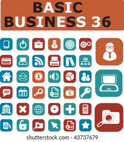 36 basic business signs. vector