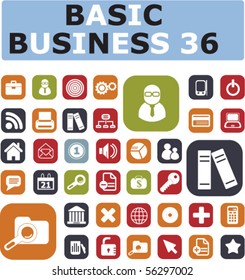 36 basic business signs. vector