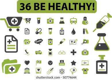 36 síntomas de salud. vector