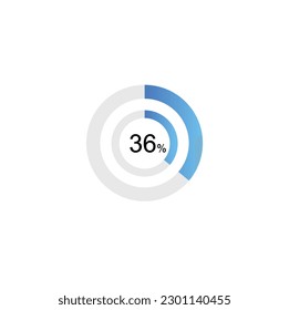 36% Circle loading icon template. Update or loading symbol for web or application, 36 percent. svg