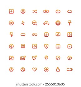 36 Collection User Interface Icons - Gradient