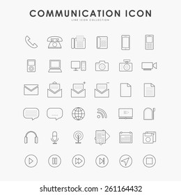 36 communication icon on line icon concept