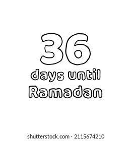 36 Days to Ramadan (36 Hari Menuju Ramadhan) Pencil Sketch Illustration