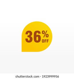 36 discount, Sales Vector badges for Labels, , Stickers, Banners, Tags, Web Stickers, New offer. Discount origami sign banner