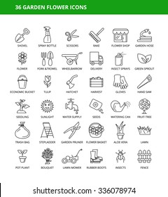 36 GARDEN FLOWER ICONS