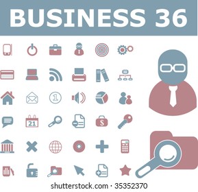 36 iconos generales de negocios. vector
