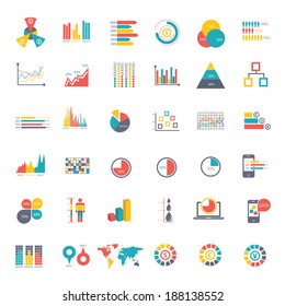 36 icons Infographics Data analysis on white background,vector