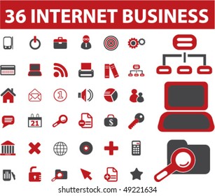 36 internet business signs. vector