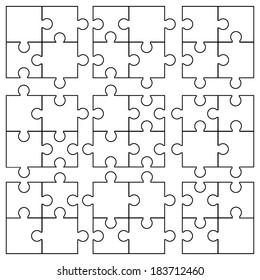 Similar Images, Stock Photos & Vectors of White puzzle, vector ...