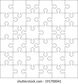 Similar Images, Stock Photos & Vectors of White puzzle, vector ...