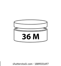 36 m container icon on white background