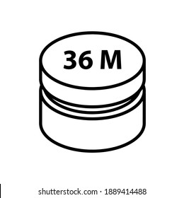 36 m container icon on white background