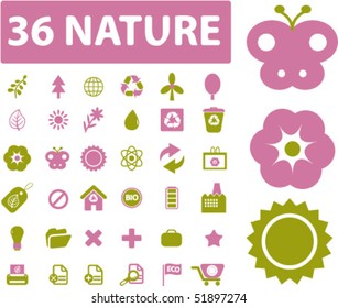 36 signos naturales. vector