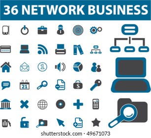 36 network business signs. vector
