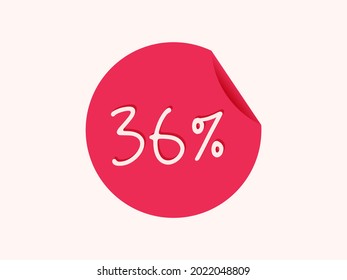 36 percent sticker, 36% image svg