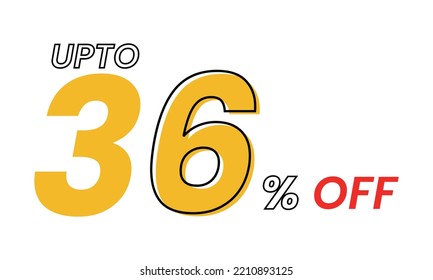 up to 36 percent Vector Template, upto 36 percent off offer template vector