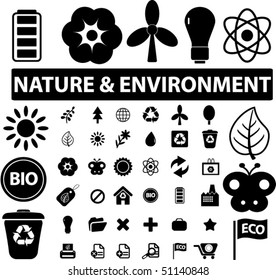 36 pro nature & environment signs. vector