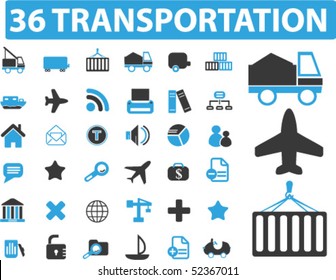 36 professional transportation signs. vector