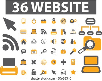 36 professional website signs. vector