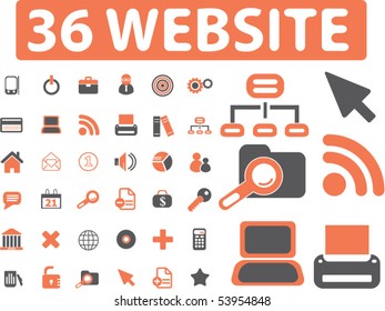 36 professional website signs. vector