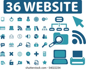 36 professional website signs. vector
