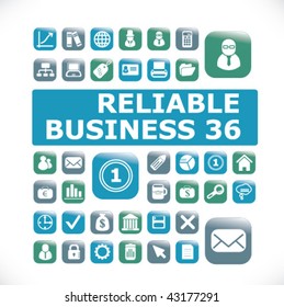 36 reliable business. vector