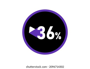 36% Round design vector, 36 percent images svg