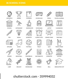 36 SCHOOL ICONS