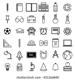 36 school icons set.