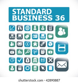36 standard business. vector