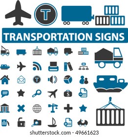 36 transportation signs. vector