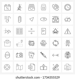 36 Universal Line Icon Pixel Perfect Symbols of telephone; desert; data; cowboy; office Vector Illustration