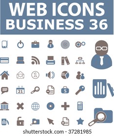 36 web business icons. vector