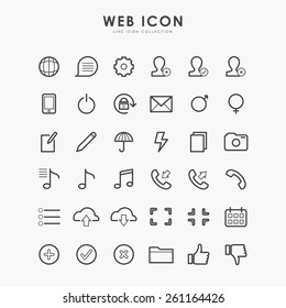 36 icono web en línea icono concepto de diseño plano