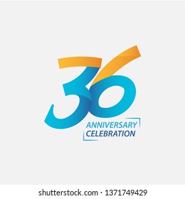 Fifty Six Years Anniversary Celebration Logotype Stock Vector (Royalty ...