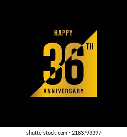 36 year anniversary design template. vector template illustration