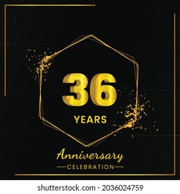 36 years Anniversary Celebration Design, Vector illustration design.
