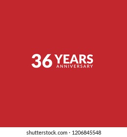 36 years anniversary celebration simple logo