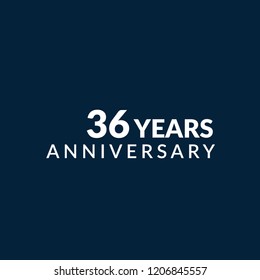 36 years anniversary celebration simple logo