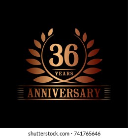 36 years anniversary logo template.