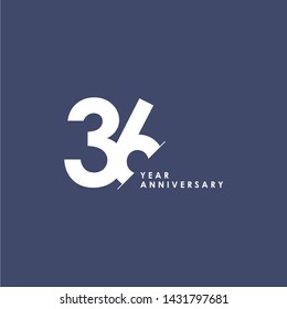 36 Years Anniversary Vector Template Design Illustration
