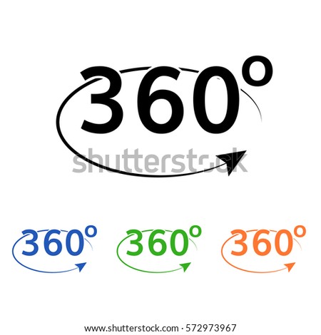 360 angle rotate icon 