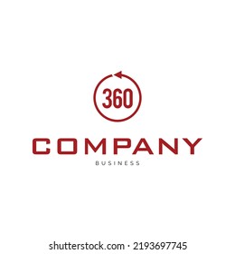 Plantilla de diseño de logotipo de icono de flecha 360