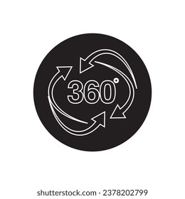 360 arrow icon vector illustration eps