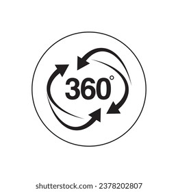360 arrow icon vector illustration eps