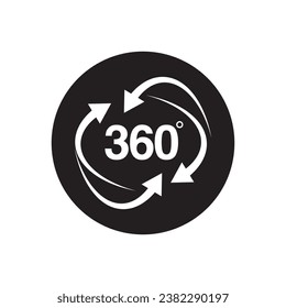 360 arrow icon vector illustration eps
